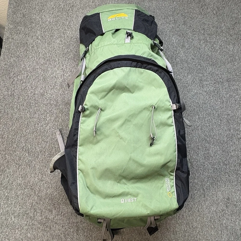 Vintage GoLite QUEST Hiking Backpack 50L Ultralight Green Hiking Internal Frame